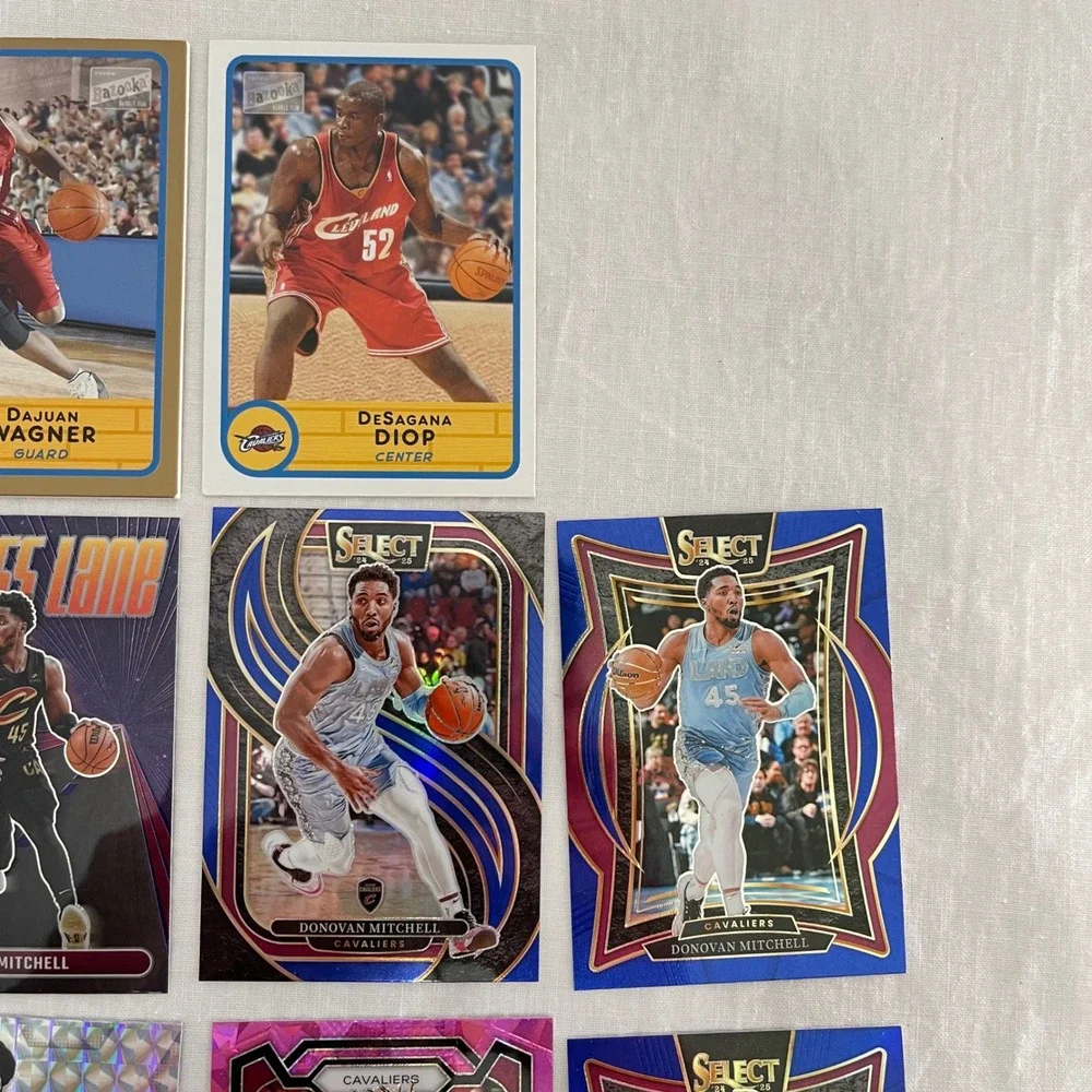 Panini Topps Cleveland Cavaliers 13 Card Lot Donovan Mitchell Rookie RC Inserts